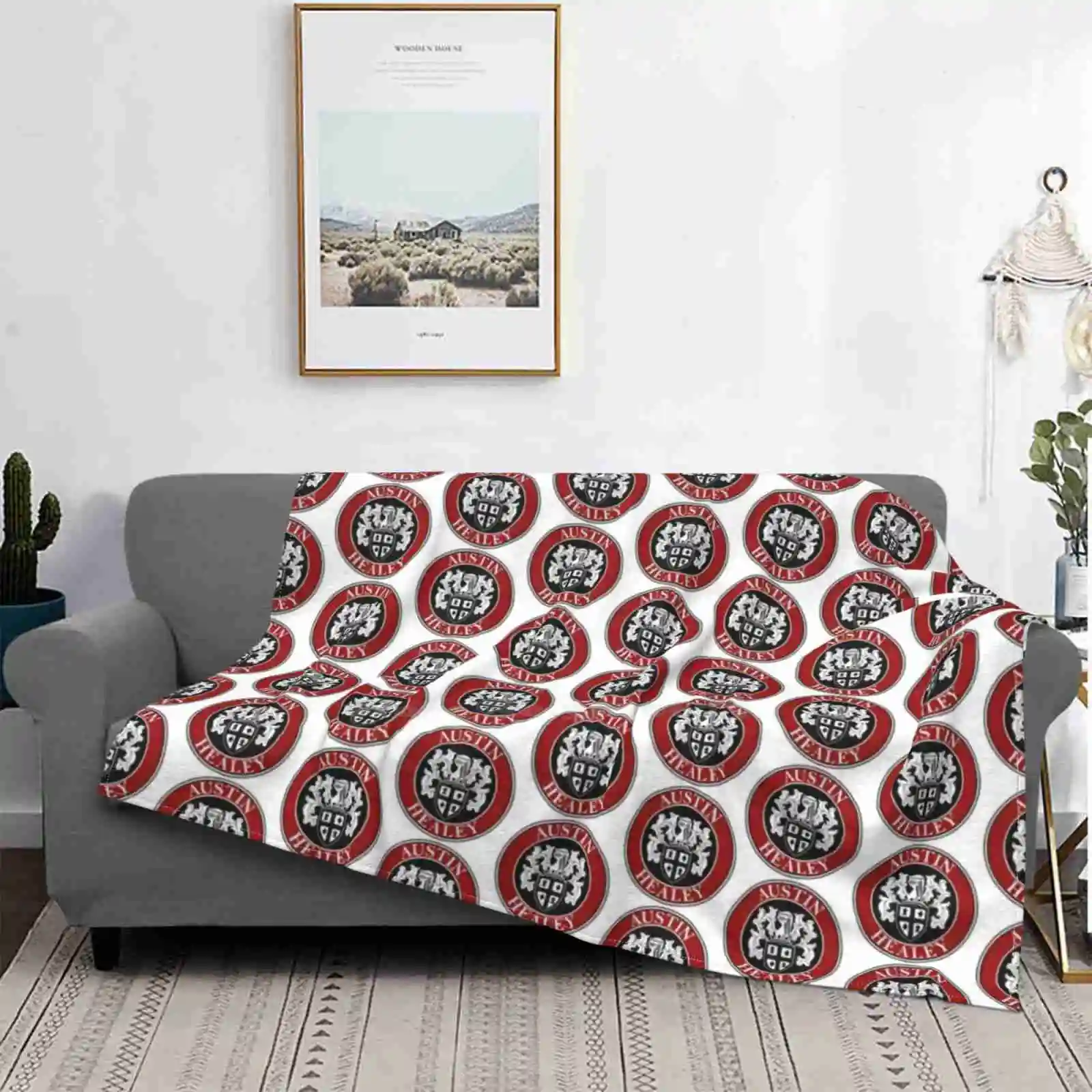 Austin-Healey Shield Logo Quattro Stagioni Confortevole Coperta Morbida Calda Austin Healey Austin Healey Bugeye Frogeye Sprite