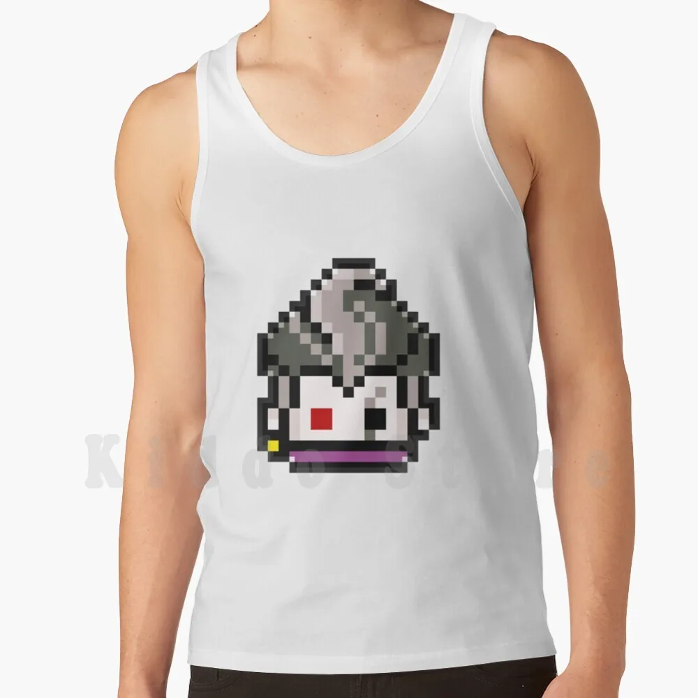 Canottiere Tanaka Sprite Canottiera 100% Cotone Tanaka Danganronpa Danganronpa 2 Danganronpa Sprite Monokuma Anime Uccisione