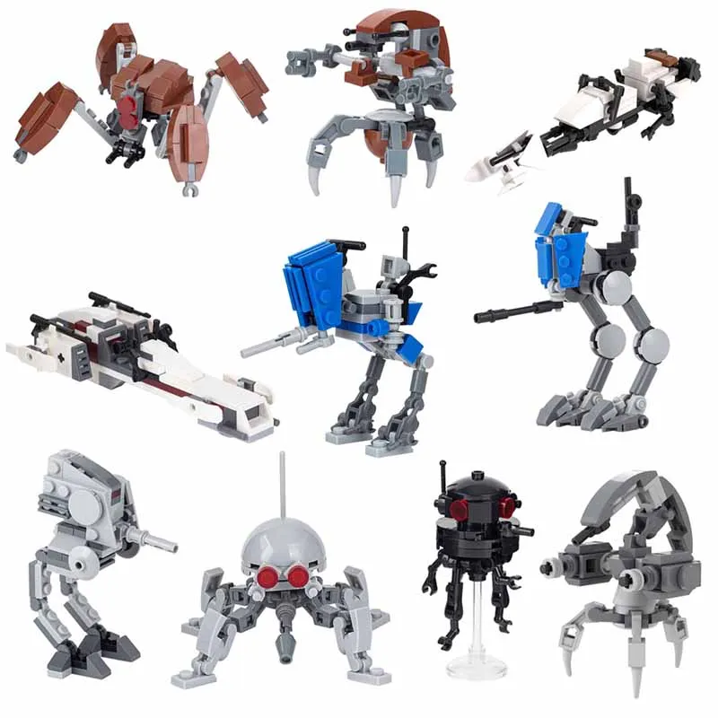 Moc Military War Flying Anti-Aircraft Space Movie Star Motorcycles Speeder Model Block Building Brick Assemblare Giocattolo Regalo Per Bambini