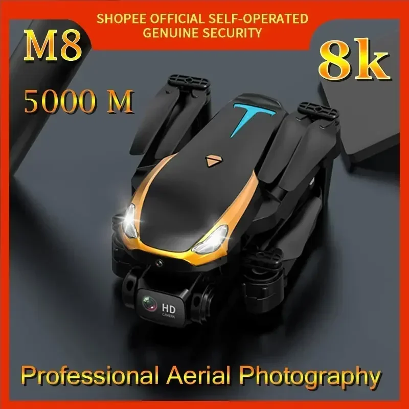 Drone Professionale M8 Con Fotocamera 4K Hd Fotografia Aerea Elicottero Telecomandato Posizionamento Del Flusso Ottico Quadcopter Toys