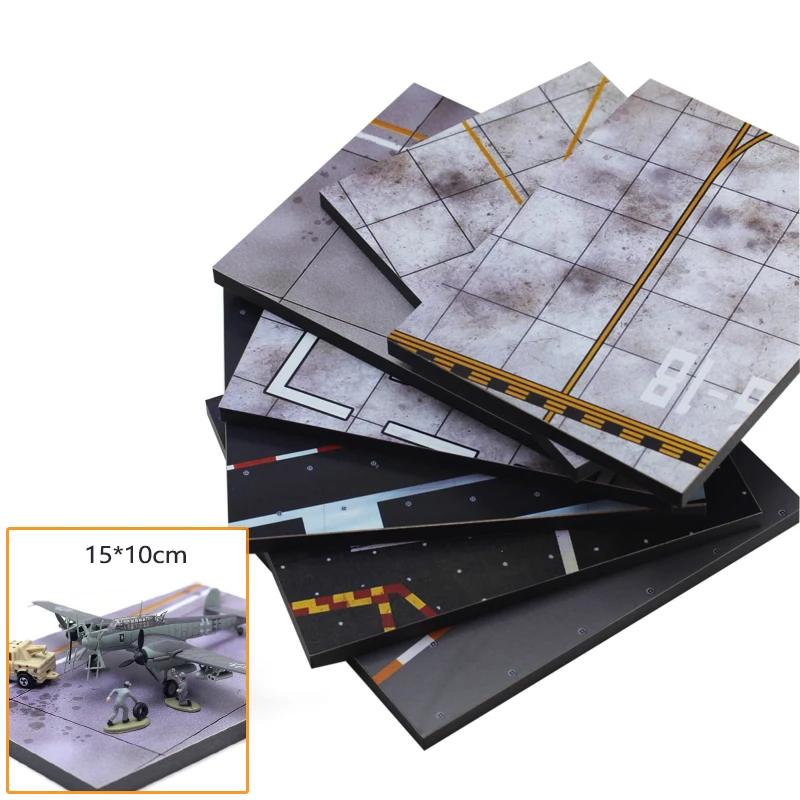 15X10Cm Static Airport Runway Platform Deck Model Military Sand Table Aircraft Scene Landscape Layout Diorama Kit 1 Pz
