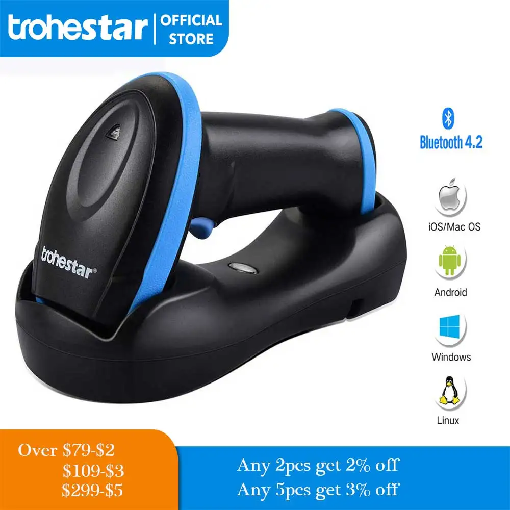 Scanner Di Codici A Barre Trohestar Scanner Di Codici A Barre Portatili Scanner 1D Laser Ccd Logistica Portatile Escaner Per Windows Mac Android Ios L