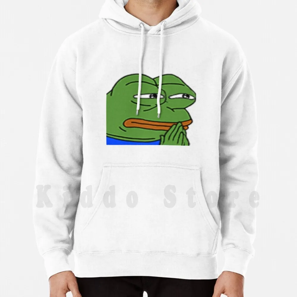 Felpe Con Cappuccio Monkahmm Manica Lunga Meme Monkas Monkahmm Poggers Twitch Troll Cool Yumm Hot Style Great Frog Green