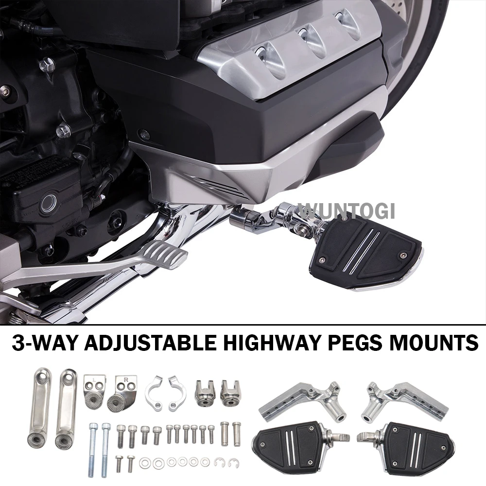 Gl1800 Accessori Highway Peg Mounts Highway Pegfits Per Honda Goldwing 1800 F6B Tour Dct Airbag Gl1800 Regolabile A 3 Vie
