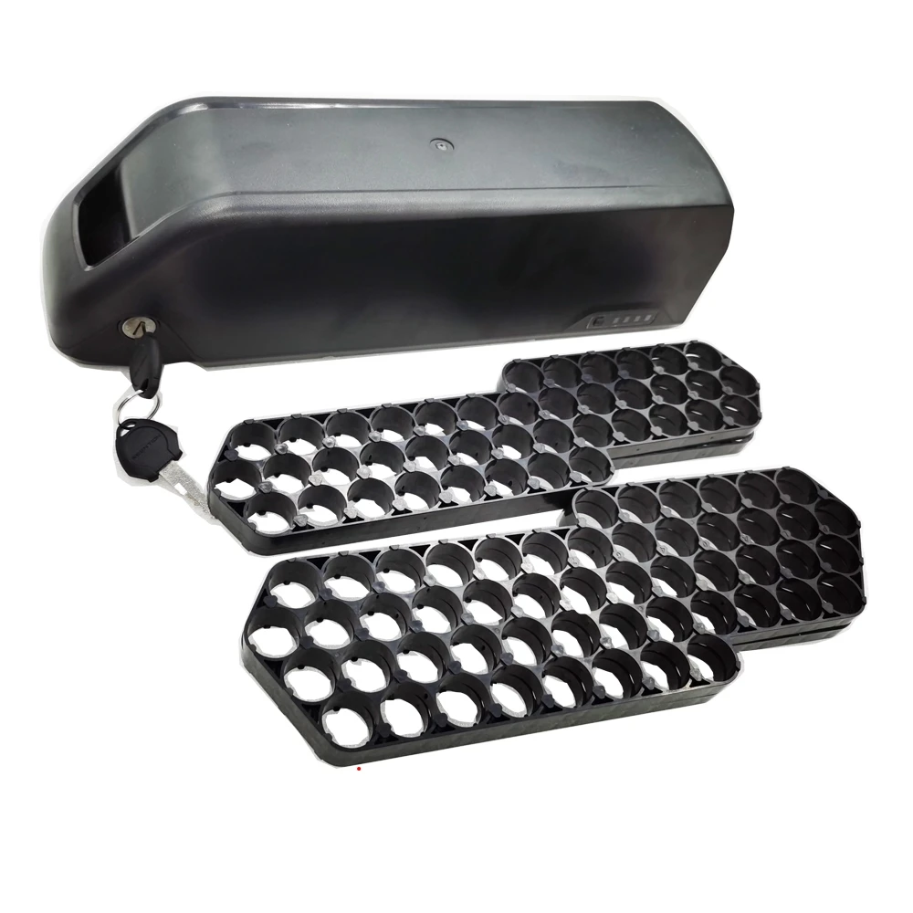 Down Tube Ebike Battery Box 40Pcs 52Pcs 21700 Cells Hailong Custodia In Plastica Per 36V 48V 52V Shark Style Battery Case