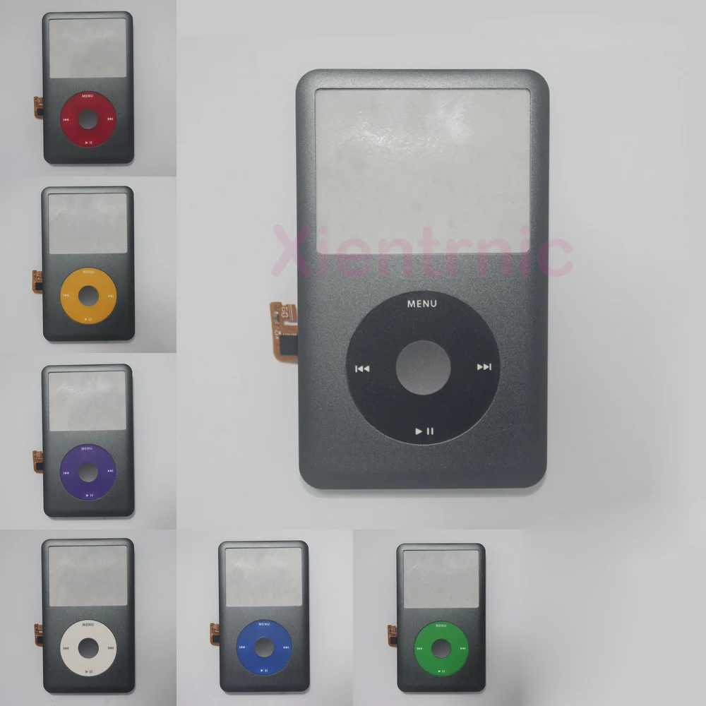 Per Ipod 6Th Classic Grey Pannello Di Copertura Anteriore Con Kit Di Alloggiamento Del Cavo Flessibile Clickwheel Per La Sostituzione A1238