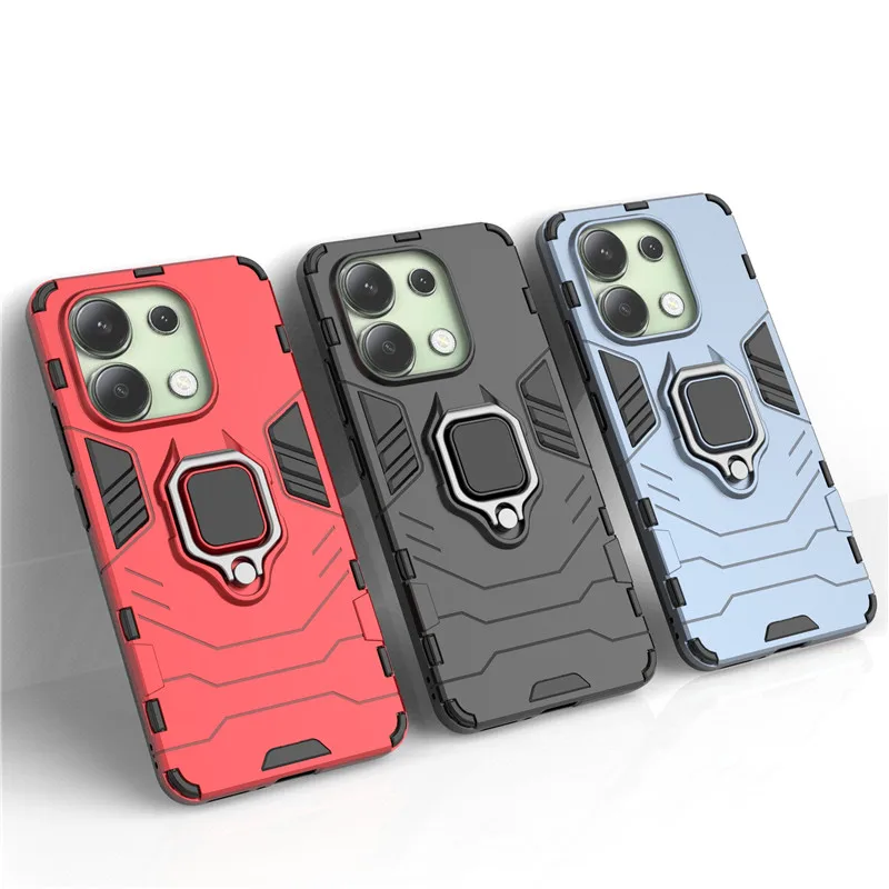 Per Xiaomi Redmi Note 13 Custodia 4G Redmi Note 13 4G Cover Ring Holder Armor Bumper Custodie Per Telefono Per Xiaomi Redmi Note 13 Pro Plus