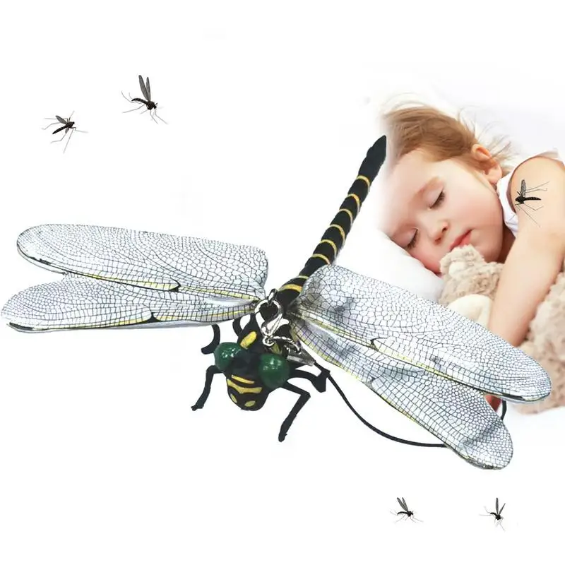 Portatile Fly Zapper 12Cm Fly Control Device Dragonfly Fly Repeller Riutilizzabile Dragonfly Model Bird Scarer Professional Clip-On Fly