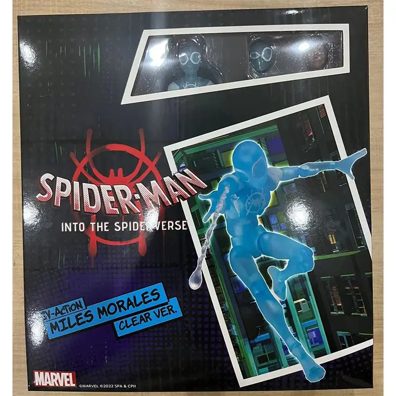 Figura Anime Originale Marvel Spider-Man Spider-Verse Sv Action Miles Morales/Spider-Man Clear Edition Action Figures Model Toys