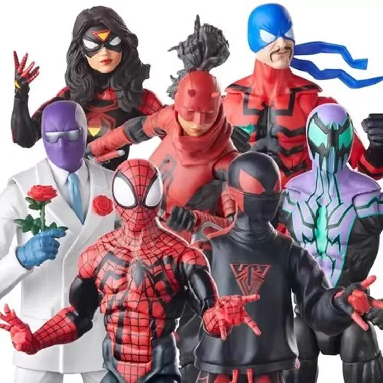 6 "Marvel Legends Retro Spiderman Ben Reilly Chasm Tarantula Miles Morales Rose Elektra Daredevil Jessica Drew Action Figure