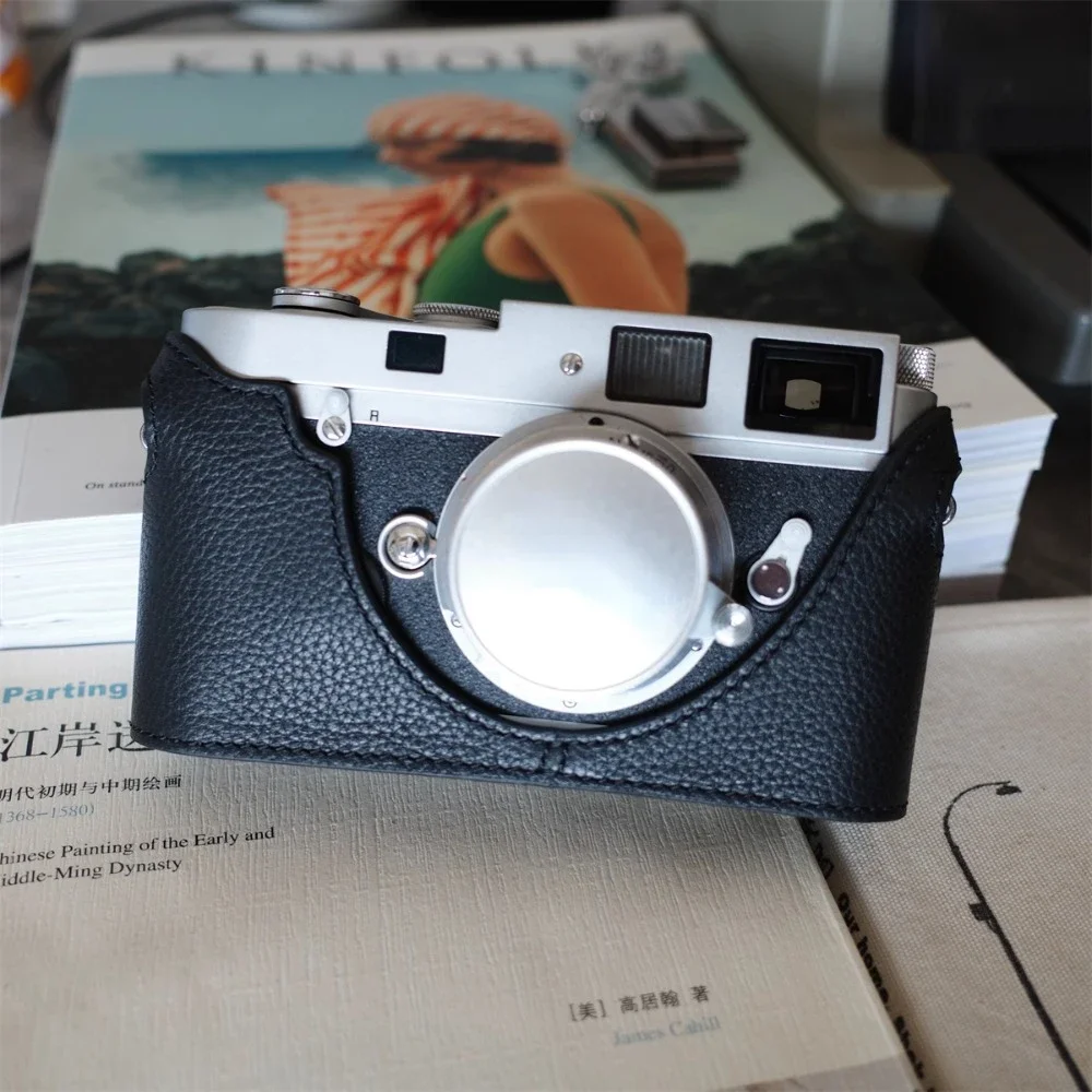 Mezza Set Copertura Per Fotocamera In Pelle Custodia Protettiva In Pelle Per Fotocamera Custodia In Pelle Bovina Per Leica M6 Mp M4P M2