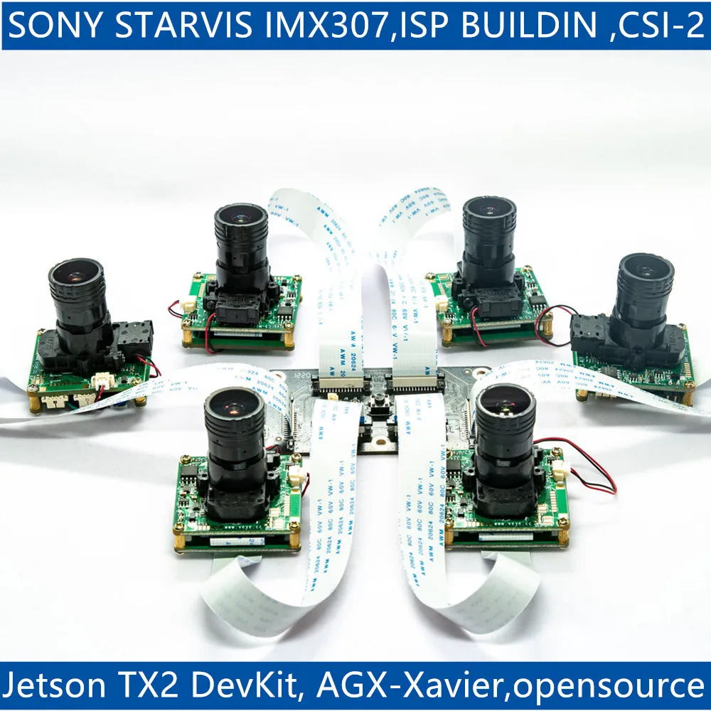 Cs-Tx2-Xavier-Ncam-Imx307 Per Jetson Tx2 Devkit E Xh10, Imx307 Mipi Csi-2 Modulo Telecamera Isp Luce Stella 2Mp