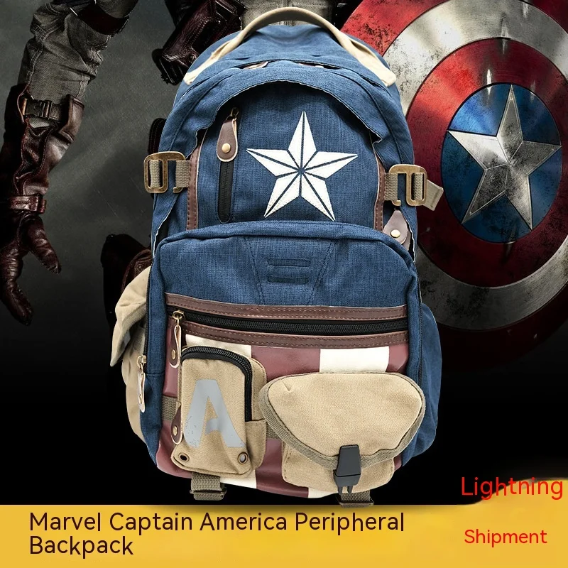 Hottoys Marvel Avengers League 4 Zaino Captain Marvel Zaino Marvel Surround Student Backpack