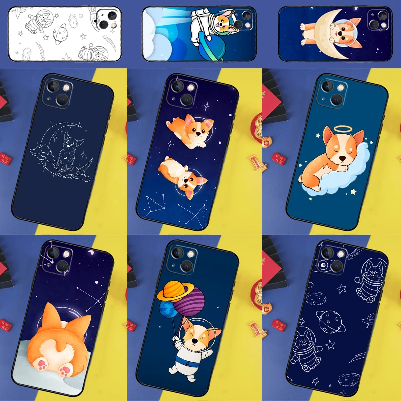 Custodia Per Telefono Corgi Astronaut Space Blue Per Iphone 14 15 12 11 13 Pro Max Cover Per Iphone X Xr Xs Max 13 12 Mini 7 8 Plus