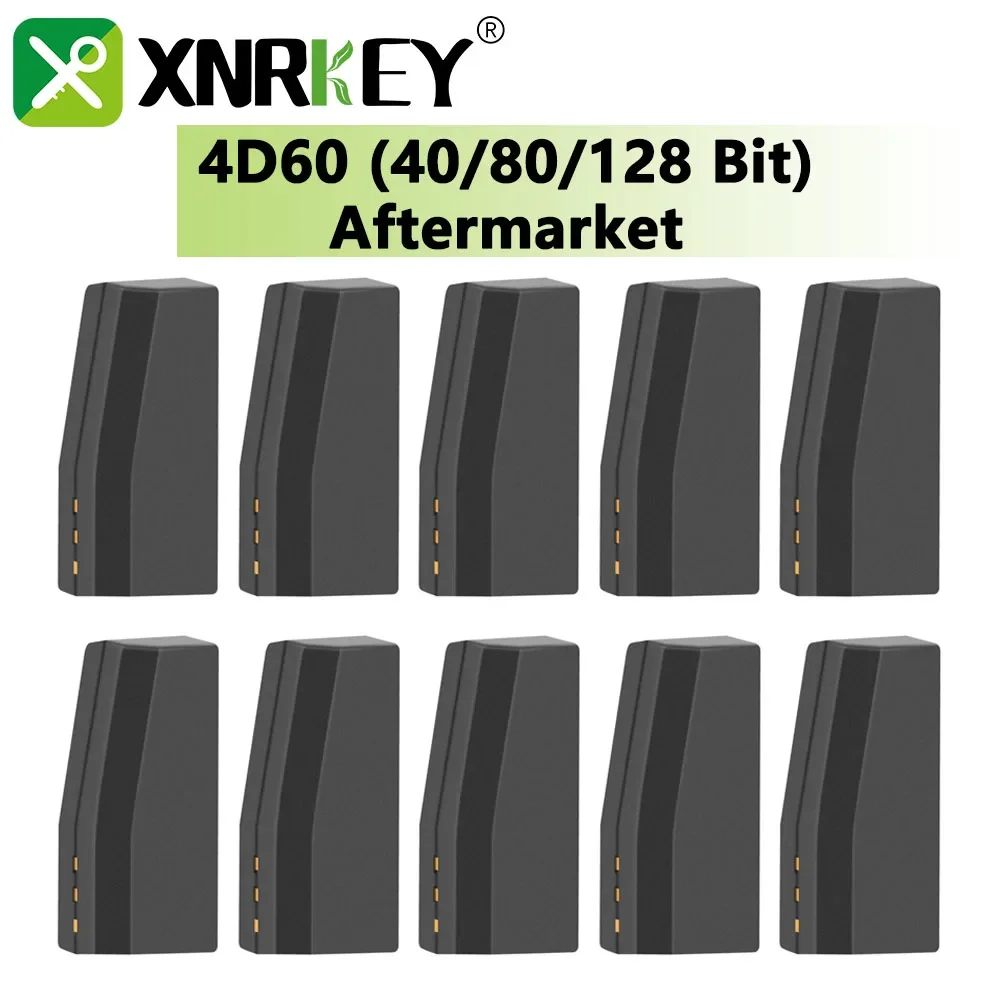 Xnrkey Aftermarket 4 D60 (40/80/128 Bit) Chip Transponder Per Ford Fiesta Connect Focus Mondeo Ka Car Key
