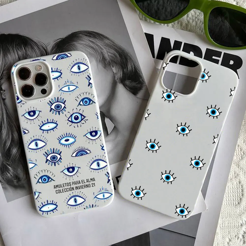 Custodia Per Telefono Con Stampa Lucky Eye Blue Evil Eye Per Iphone 11 13 12 14 Pro Max X Xs Max Xr Se 7 8 Plus Fundas Custodia Antiurto