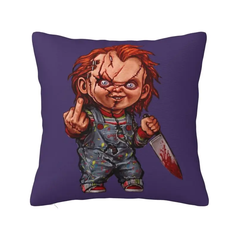 The Killer Doll Chucky Modern Throw Pillow Cover Living Room Decoracion Salon Case Children'S Play Horror Movie Chair Fodera Per Cuscino