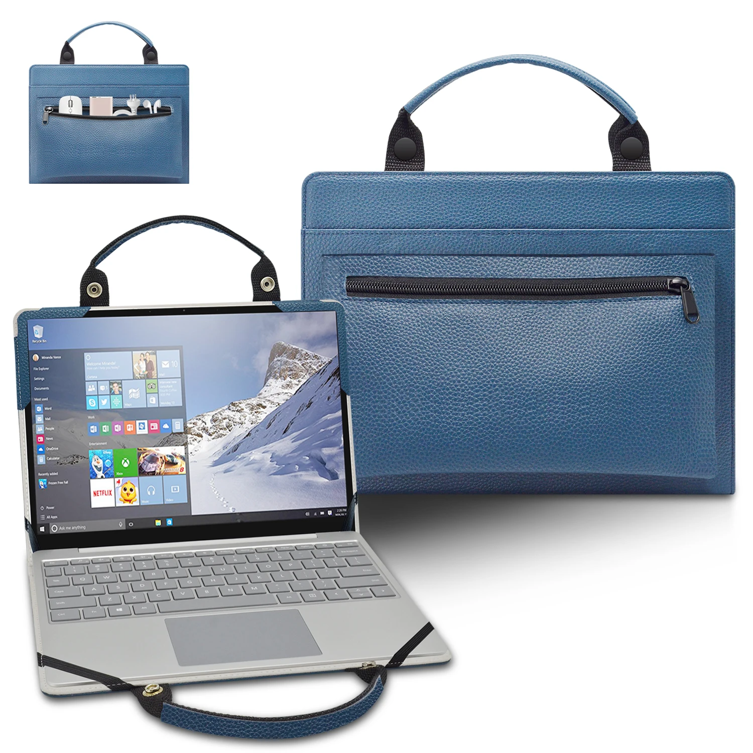 Custodia Protettiva 2 In 1 + Borsa Portatile Per Laptop Dell Xps 13 13.4/Dell Xps 13 9300 E Razer Book 13 Da 9310"