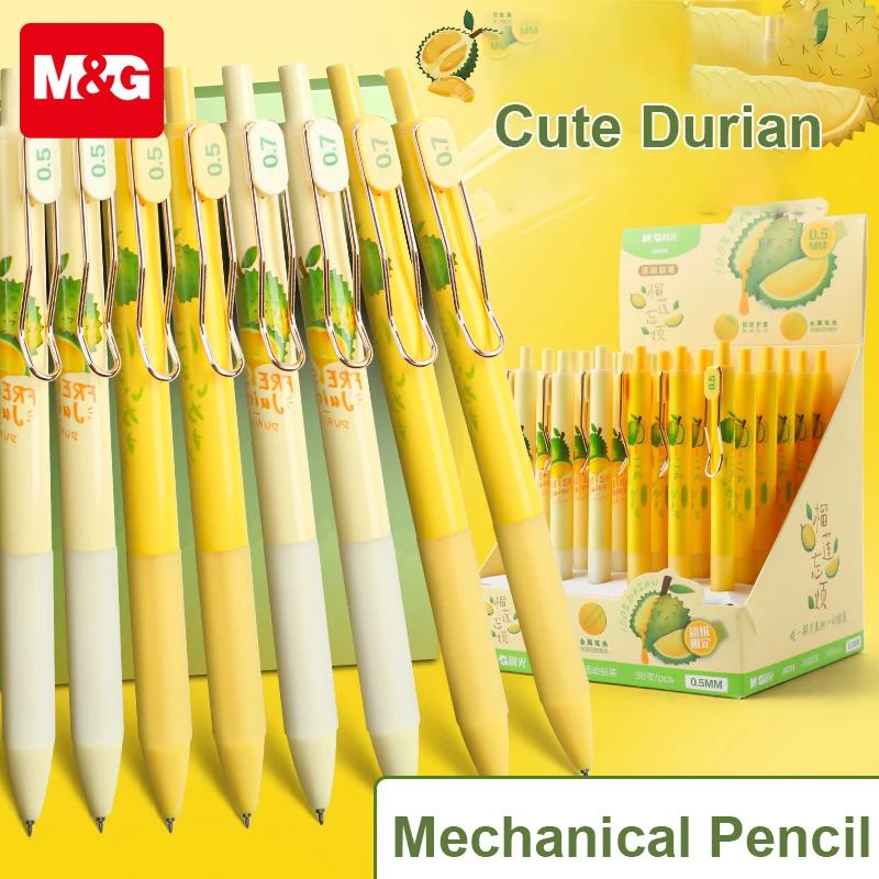 M&G Durian Mechanical Pencil 0.5Mm/0.7Mm Lead Refill Student Writing Stationery Automatic Pencils Office School Supplies