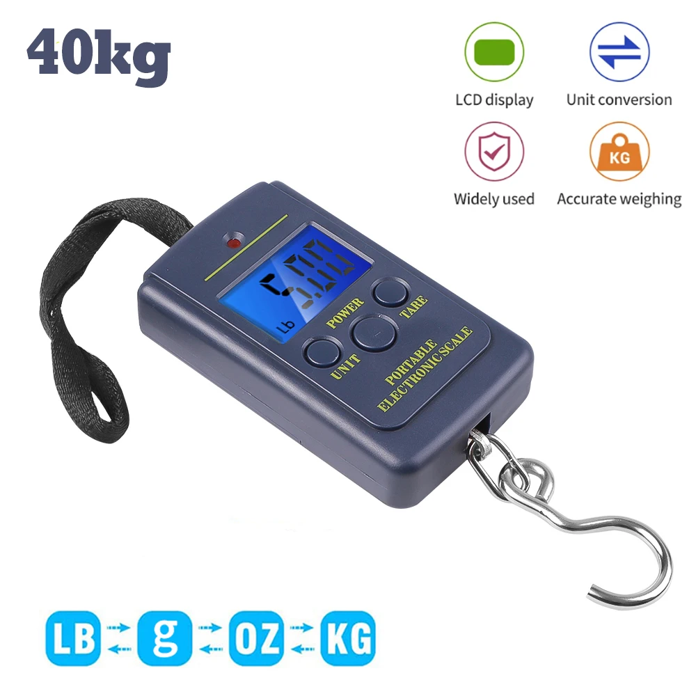 Kitchen Scales Weight Scale Portable Digital Lcd Scale Bilancia Da Cucina Bilancia Digitale Portatile Bilancia Lcd 40Kg Bagaglio Elettronico Appeso Va
