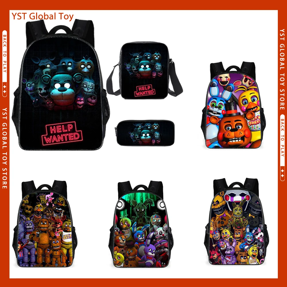 Fnaf School Bag 38Cm Five Nights At Freddy'S Anime Periferiche Zaino Light Waterproof School Zaini Satchel Per Regalo Per Bambini