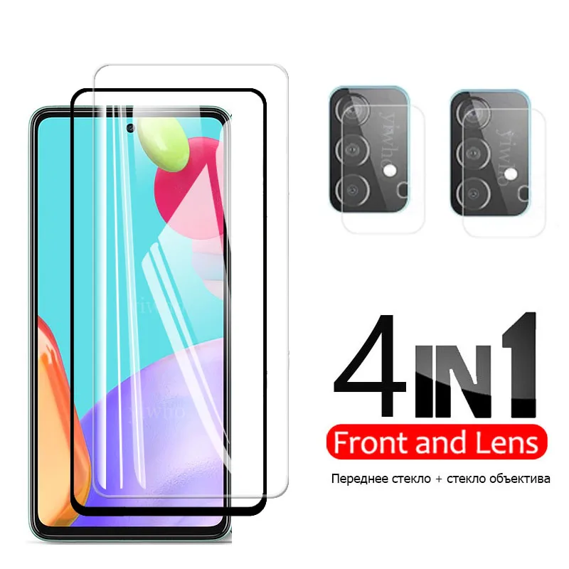 Protective Glass For Samsung A52 5G Screen Protectors On Samsun A525G Camera Lens Film On Safety Sm-A526B Armor Glass 6.5"