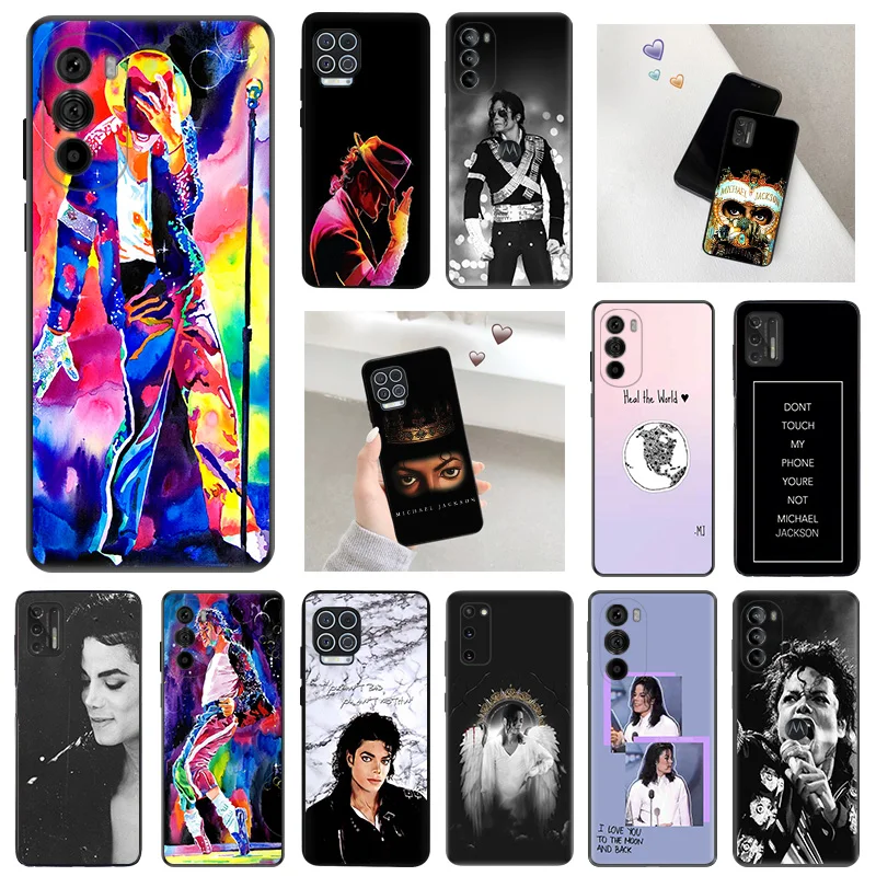 Custodia Per Telefono Antigoccia Nera Per Motorola Moto G22 G32 G52 G72 G82 G9 Edge 30 20 G53 G73 G200 G Stylus One Fusion Michael Jackson