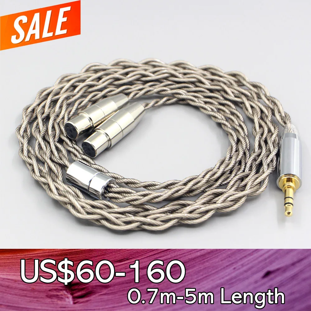 99% Puro Argento + Grafene Placcato Argento Litz Shield Cavo Del Trasduttore Auricolare Per Sony Mdr-Ex1000 Mdr-Ex600 Mdr-Ex800 Mdr-7550 Ln007917