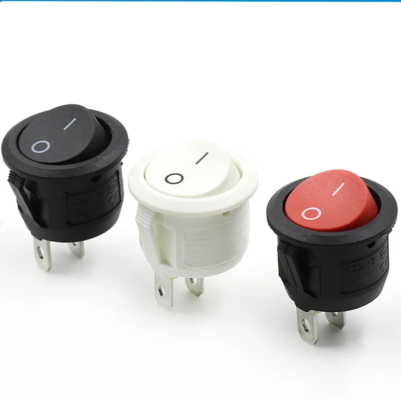 Pulsante Circle Rocker Smart Switch Posizione Pin 250V Snap-In Light On Off On Smart Eletronics Switch Coperchio Cappuccio Impermeabile