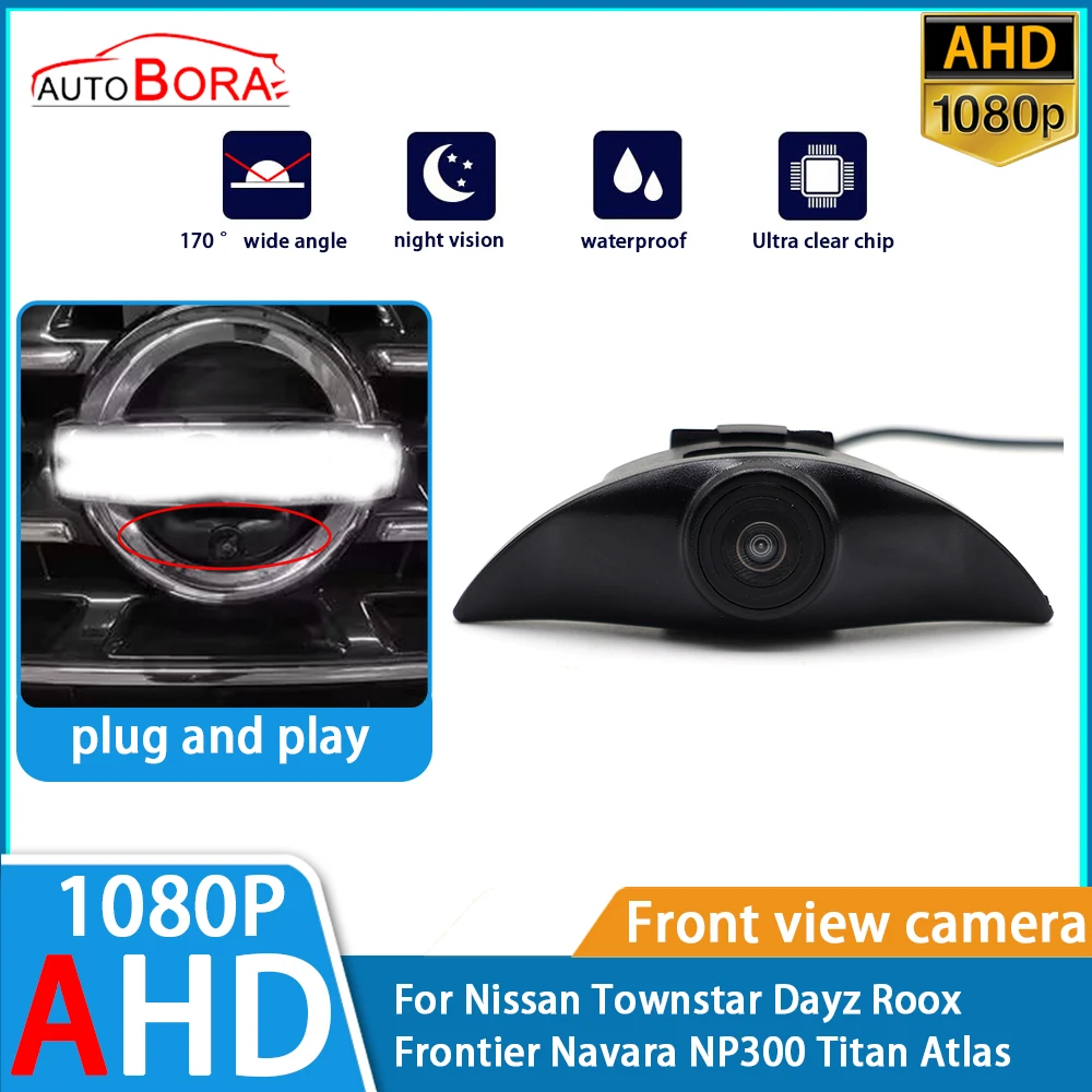 Autobora Ultra Clear Night Vision Logo Parking Front View Camera Per Nissan Townstar Dayz Roox Frontier Navara Np300 Titan Atlas