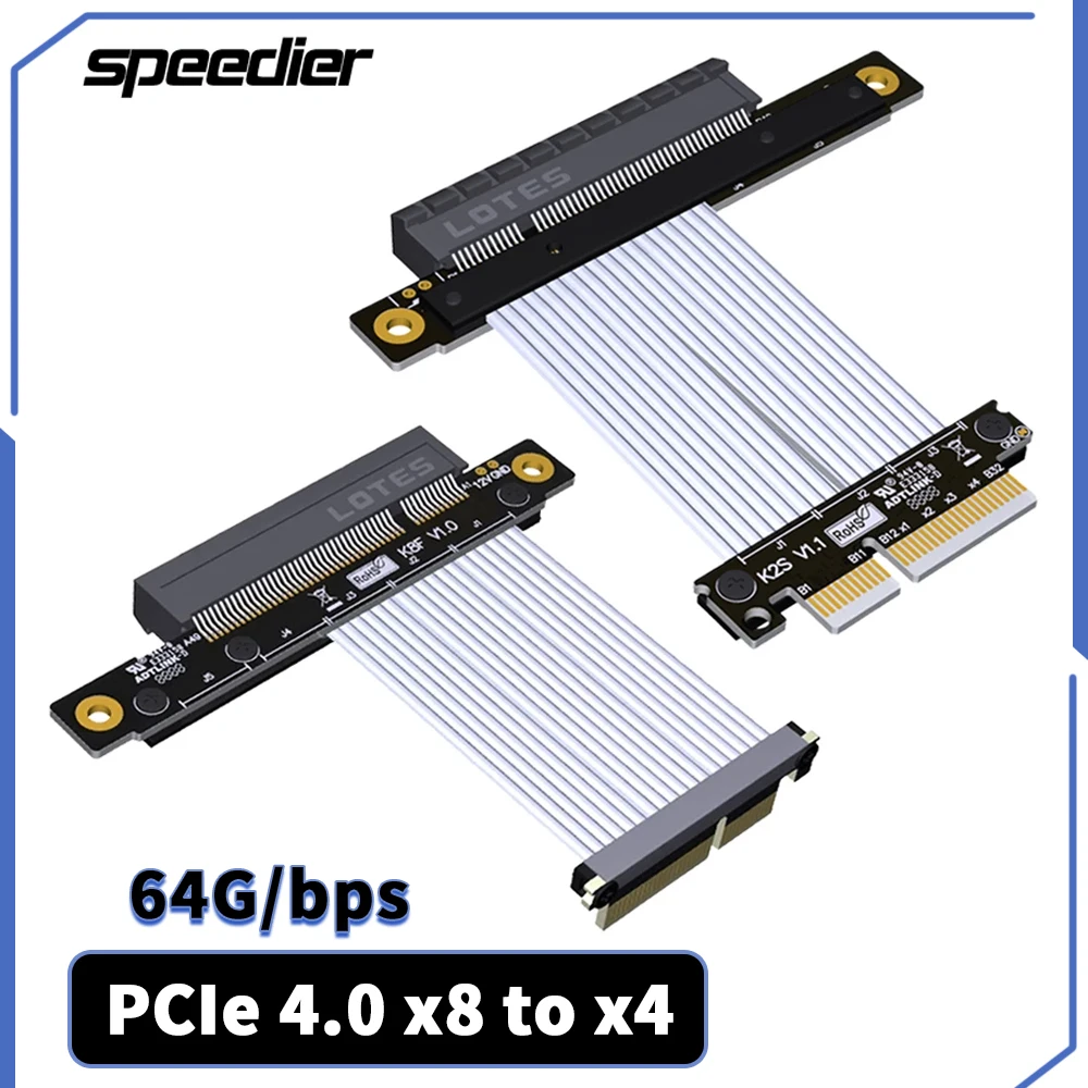 2023 Nuovo Cavo Riser Adt Pci-Express Da 4.0 X4 A X8 Femmina-Maschio Rtx 3090 Gpu Pci-Express Riser Cord Gen4 Full Speed 64Gbps
