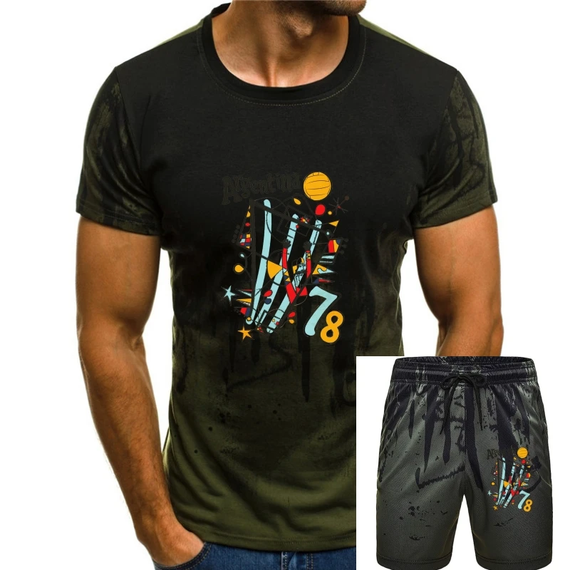 T-Shirt Maglia Mondiali Di Calcio Argentina 1978 Arte Artista - S-M-L-Xl