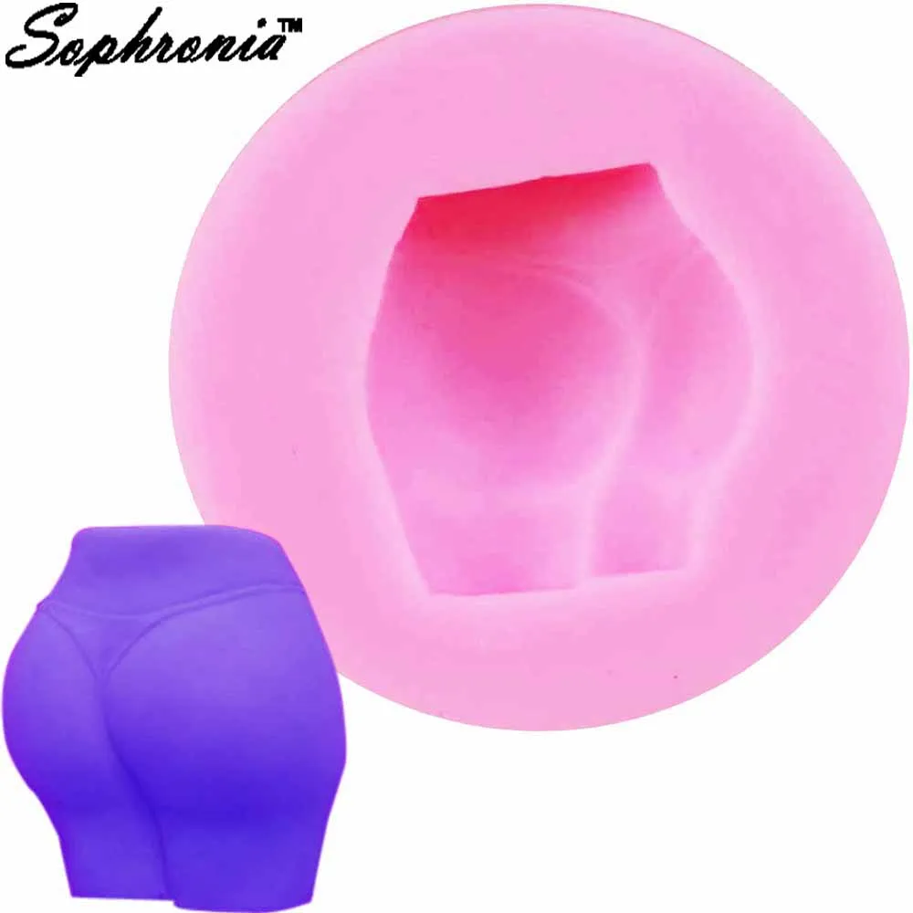 Sophronia Body Butt Shape Stampo In Silicone Per Candy Jelly Jello Candle Chocolate Fondente Gumpaste Clay Cake Decorating Tools M886