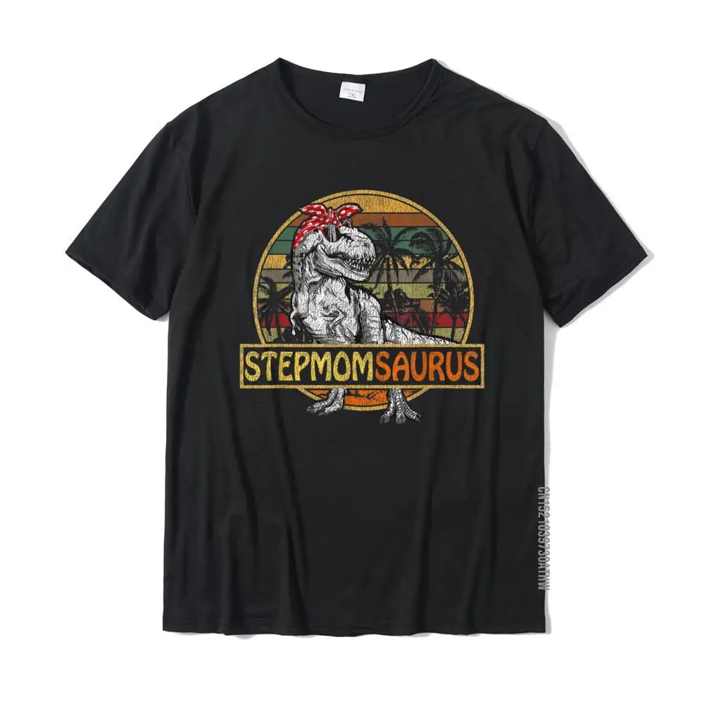 Muslimt Rex Dinosaur Funny Stepmom Saurus Family T-Shirt Cotton Men Top & Tees Fitness Tight On Sale Magliette
