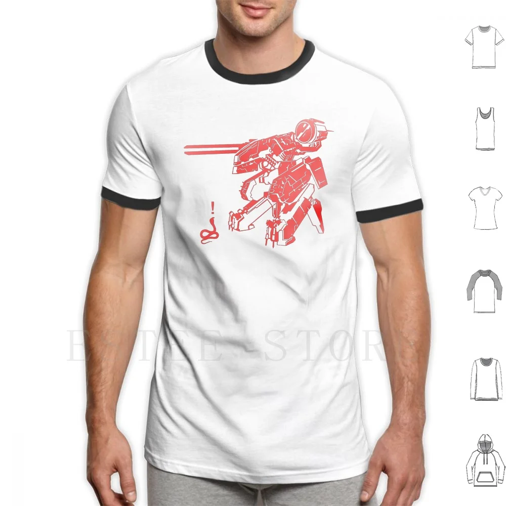 Maglietta Mg-Rex Fai Da Te Big Size 100% Cotone Metal Gear Solid Rex Ray Metal Gear Solid Mech Robot Drew Wise Mg Rex