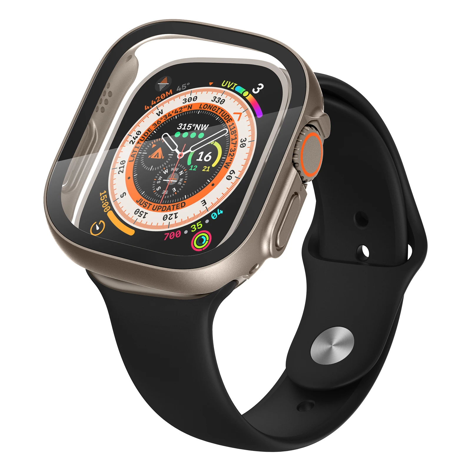 Vetro + Cover Per Apple Watch Case 8 Ultra 49Mm Iwatch Accessorie Screen Protector Bumper Per Apple Watch 49Mm