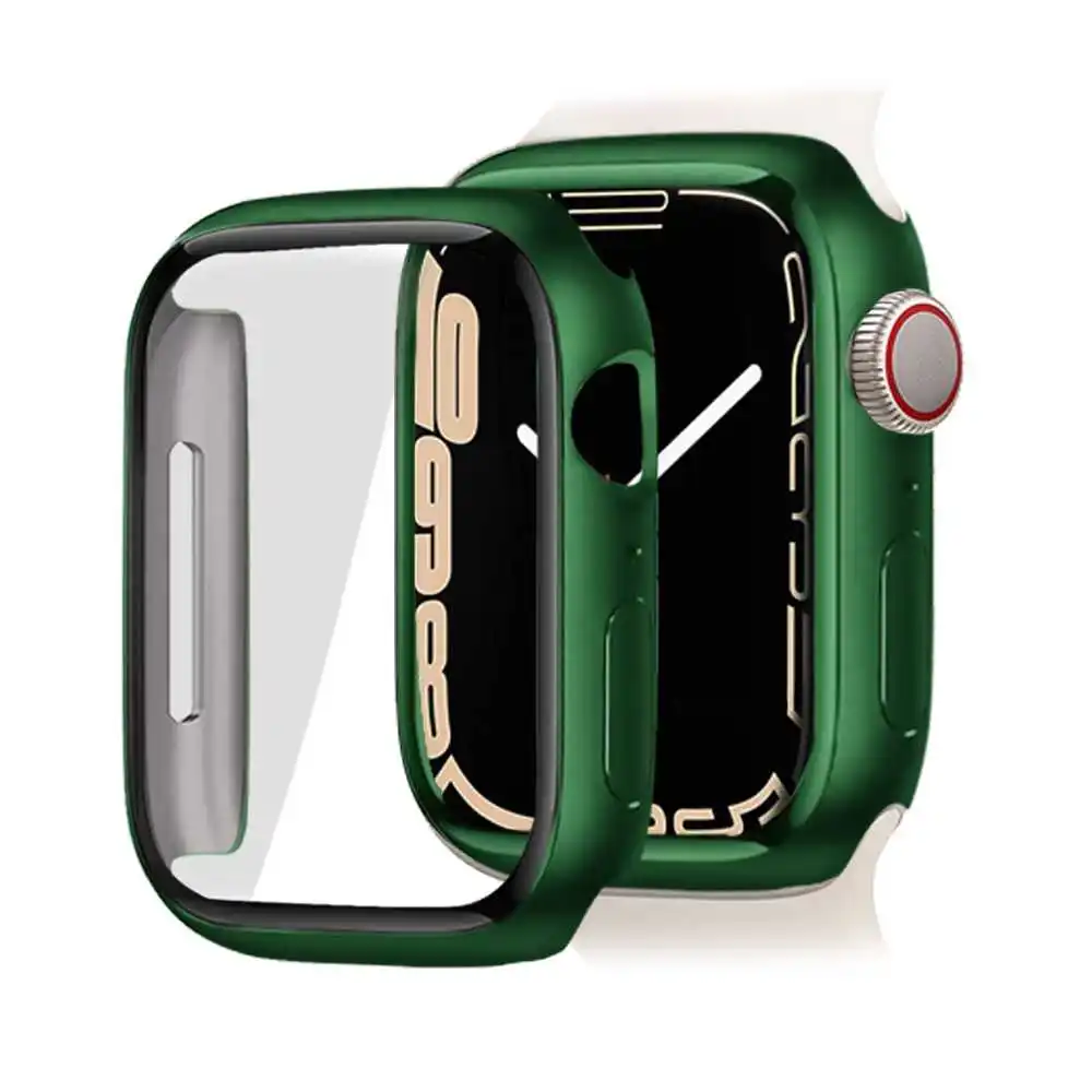 Protezione Con Vetro Temperato Compatibile Con Smartwatch Apple Watch 8/7 (45 Mm) Verde 