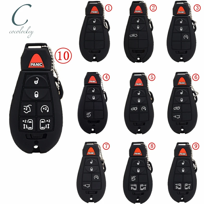Cocolockey Car Key Case Cover Per Chrysler 300C Per Jeep Comede Per Dodge Durango Ram Grand Caravan Town Country Key Accessorio