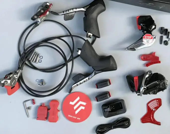 Red Etap Axs Groupset 2*12S Bicicletta Da Strada