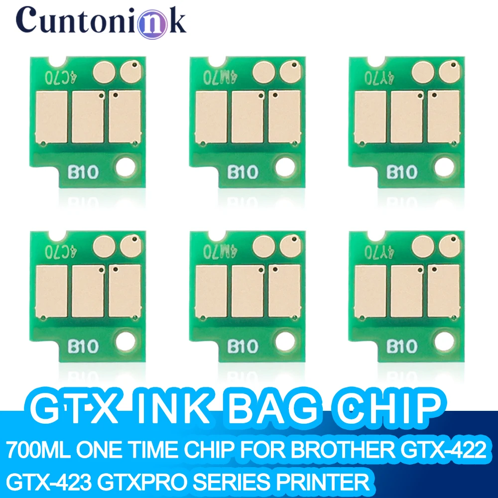 700Ml Gtx Ink Bagone Time Chip Per Stampante Brother Gtx-422 Gtx-423 Gtxpro Gtx Series