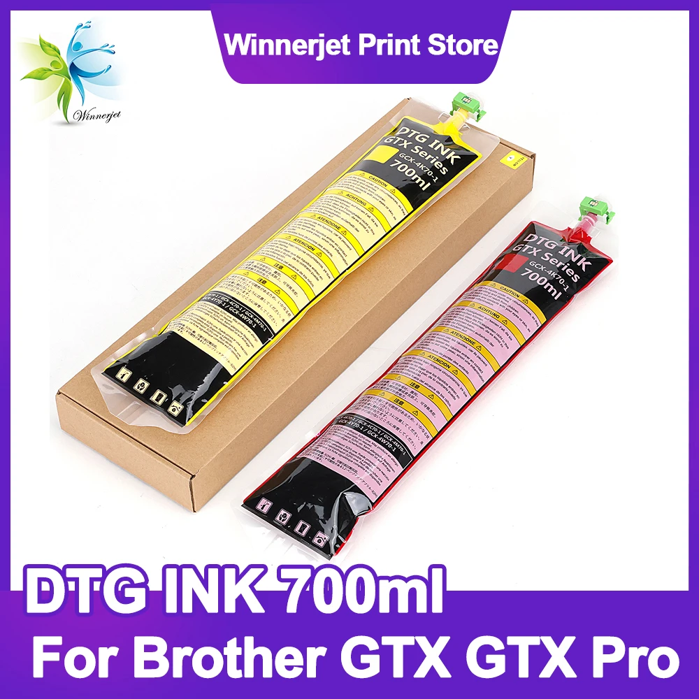 Dtg Ink Pack Bag White Gtx Chip Di Inchiostro Per Brother Gt4 Gtx 422 423 455 600 Gtx Pro Dtg Printer Bulk Ink Pouch