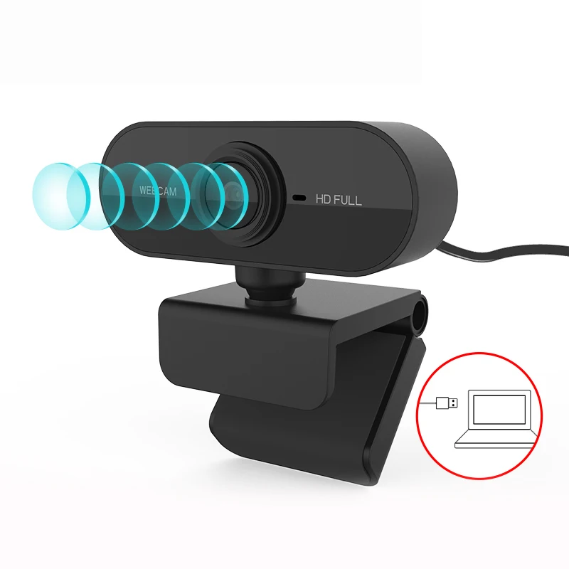 Webcam 1080P Full Hd Web Camera Con Microfono Usb Plug Web Cam Per Pc Computer Mac Laptop Desktop Youtube Skype Mini Camera