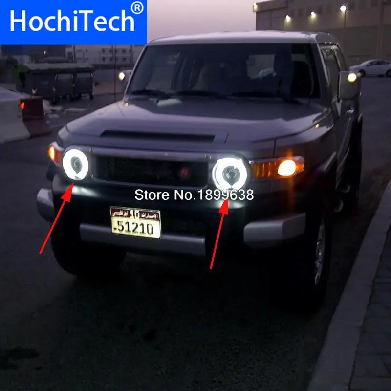 2Pcs Super Bright 7 Colori Rgb Led Angel Eyes Per Toyota Fj Cruiser 07-14 Led Faro Halo Angel Demon Eyes Rings