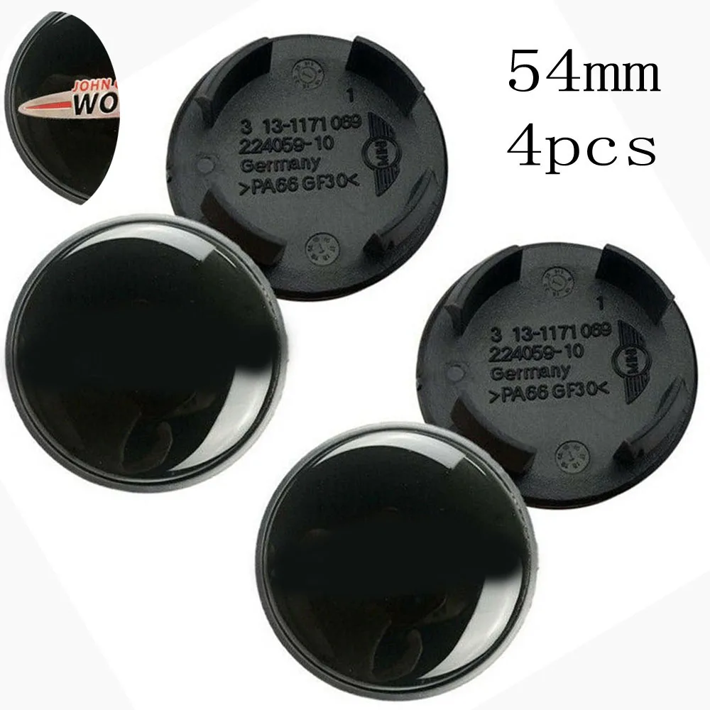 4X Per Mini Cooper Works 313171069 Car John Cooper Works Emblem Wheel Center Hub Cap Rim Cover Auto Decorare Accessori 54Mm