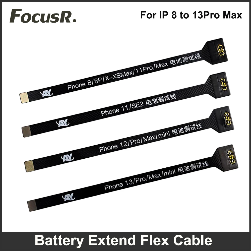 Ay Battery Extend Extension Test Flex Cable Per Iphone 8 X Xr Xs 11 12 Mini 13 Pro Max Test Di Riparazione Della Batteria Linea Di Collegamento