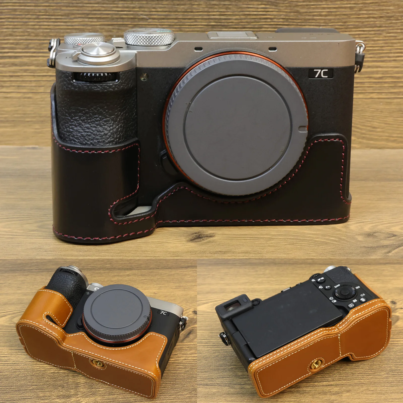 Impugnatura Mezza Protezione In Pelle Per Fotocamera Sony A7C Mark Ii/A7C2