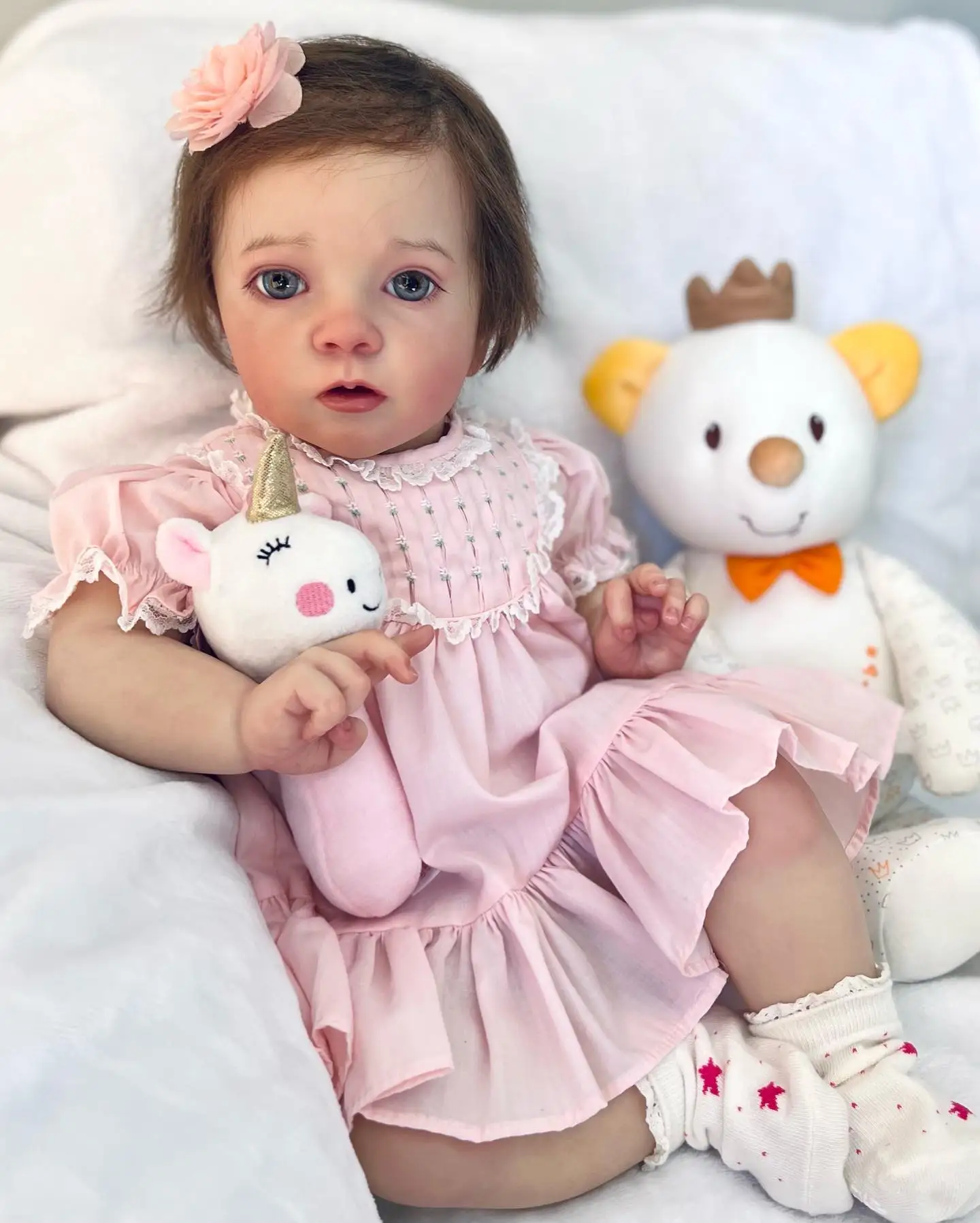 Cuddly Missy Bebe Reborn Girl 58Cm Fatto A Mano Bebe Reborn Bambola Neonato Realistica Corpo De Silicone Inteiro Realistico
