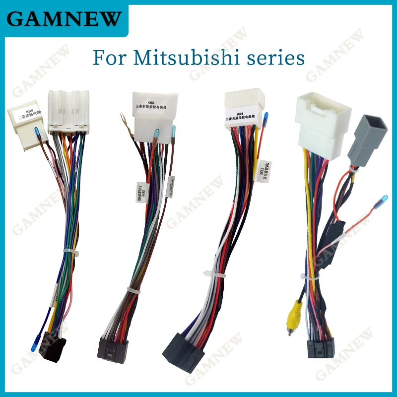 Autoradio Radio 16Pin Adattatore Cablaggio Per Mitsubishi Lancer Asx Outlander Mirage Power Calbe Wire Head Unit Harness