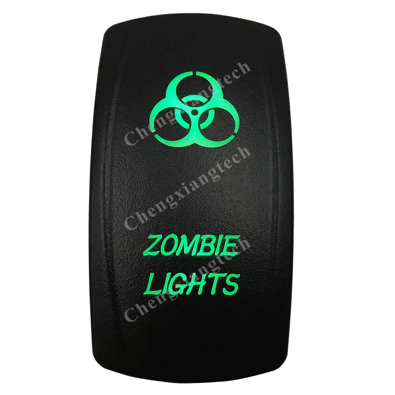 12V 24V Boat Car 5 Pin On/Off Spst Interruttore A Levetta A Bilanciere-Zombie Lights-Led Verde Impermeabile Ip66 Per Carling Arb 4X4 Narva
