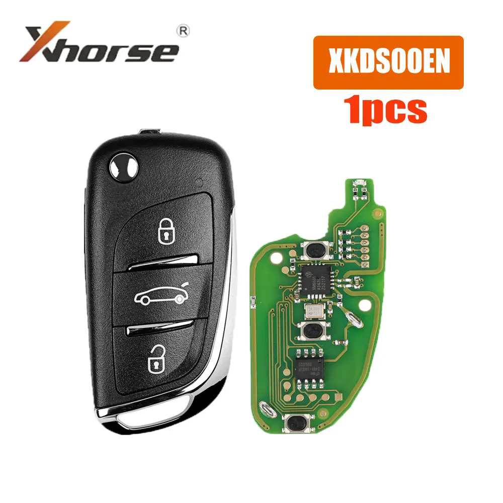 1 Pz Xhorse Chiave A Distanza Per Auto Xkds00En Vvdi2 X002 Chiave Per Auto Per Volkswagen Ds Chiave A Distanza 3 Pulsanti Per Vvdi2/Vvdi Mini Strument